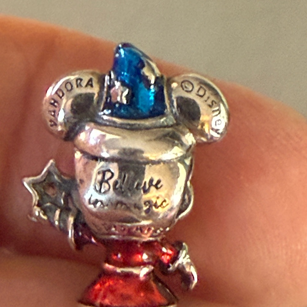 Silver Mickey Mouse Wizard Pin - image 5